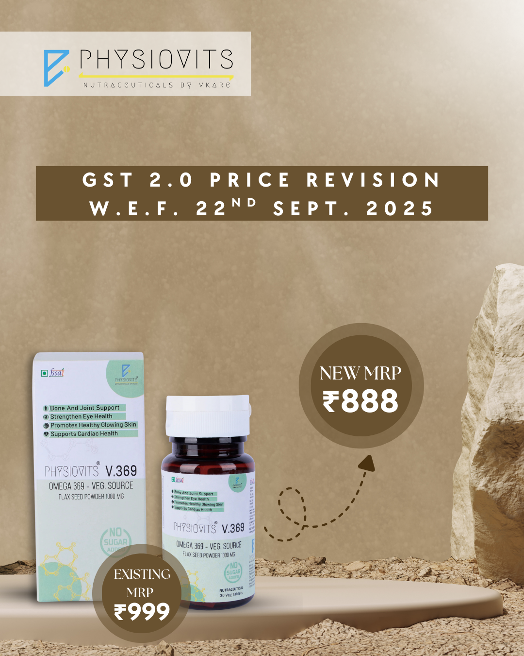 Physiovits V.369 | Veg Omega 3 6 9 Tablets