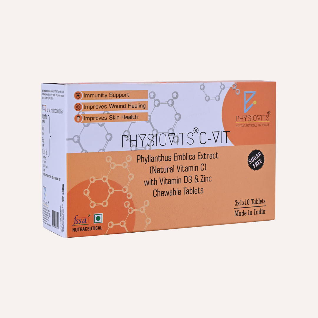 Physiovits C-VIT Chewable Tablets | Natural Vit C based Immunity Supplement