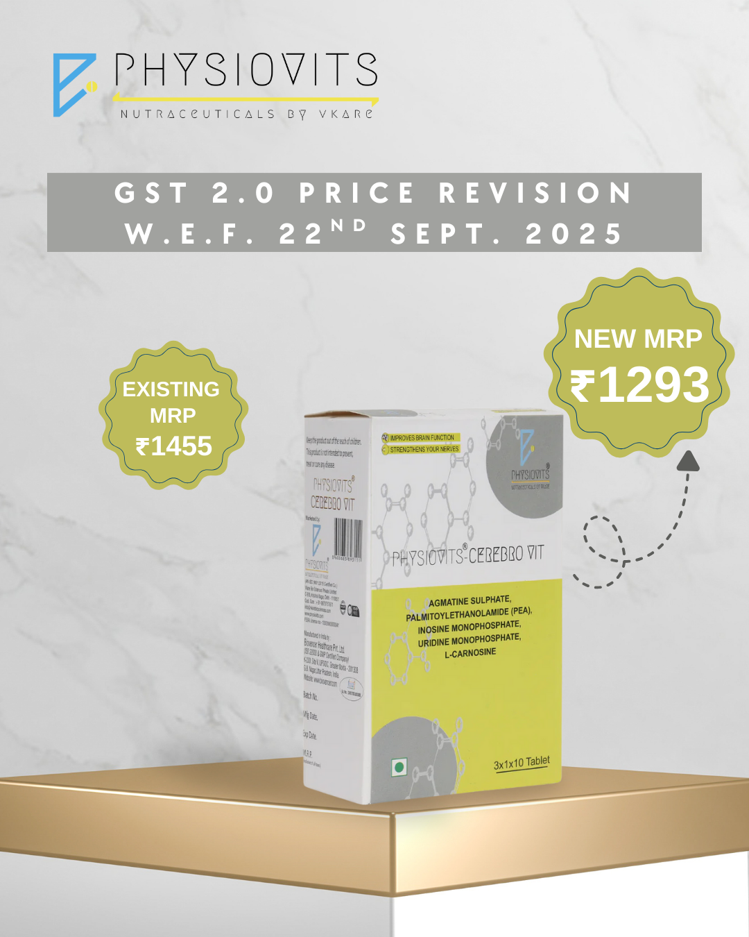 Physiovits Cerebro Vit | Neural Health Supplement