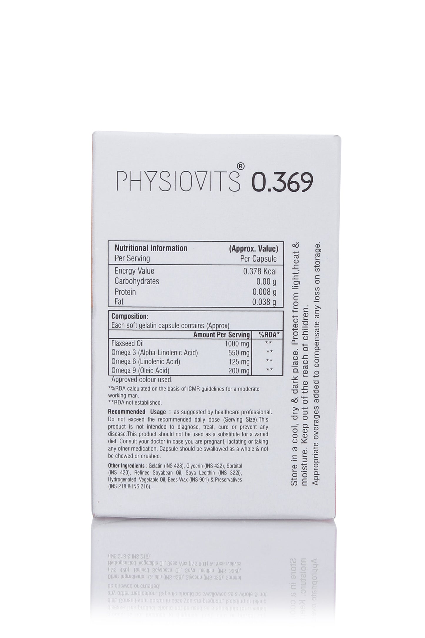 Physiovits O.369 Softgels | 1000 mg Flaxseed Oil