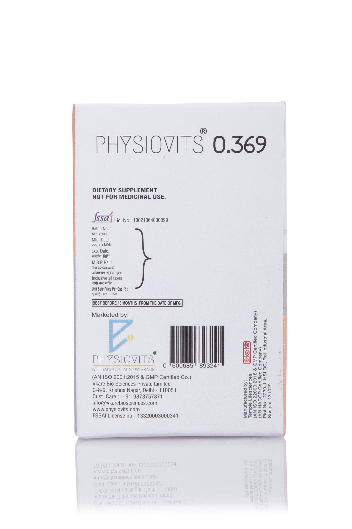 Physiovits O.369 Softgels | 1000 mg Flaxseed Oil