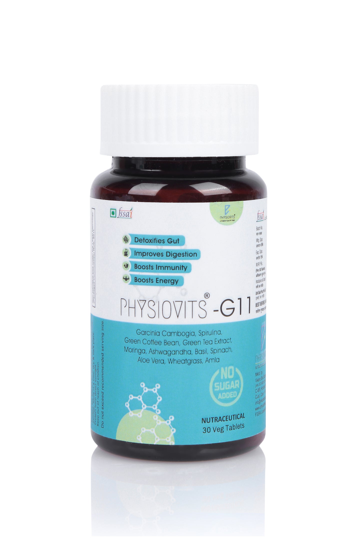 Physiovits G-11 Tablets | 11 Super Green Foods Supplement