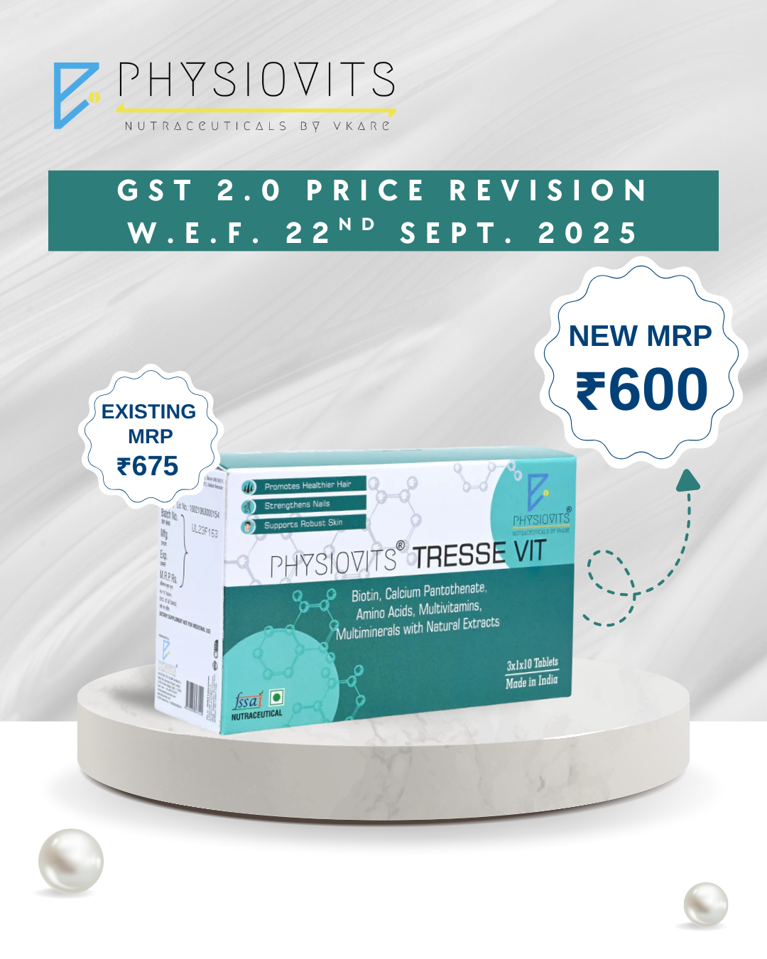 Physiovits Tresse Vit  | Hair Health Supplement